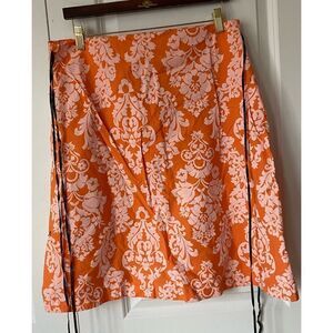 Glenfield floral skirt with faux leather drawstring